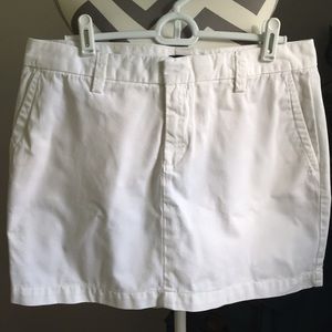 Classic GAP White Cotton Twill Mini Skirt Size 4